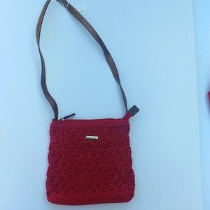 MINICCI Red Woven Crossbody Bag